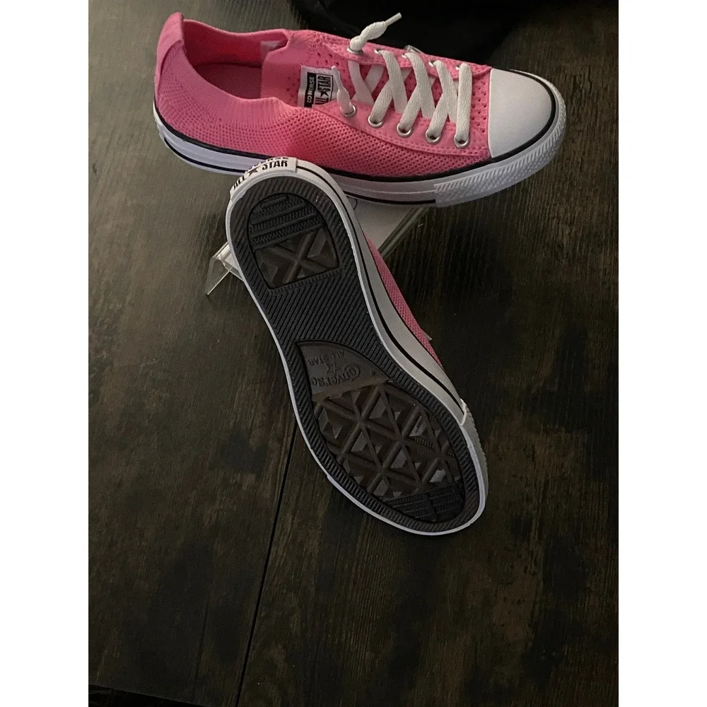 Big Girl Converse Chuck Taylor All Star Knit Slip-On Pink Size 4 New With Tags